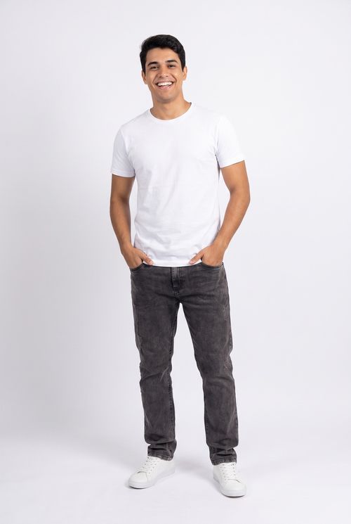Calca masc c1 8301b jns skinny black jeans preto escuro