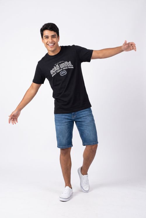 Camiseta masc ecko e0291 preta preto