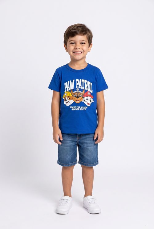 Blusa Infantil Menina Azul Escuro Patrulha Canina