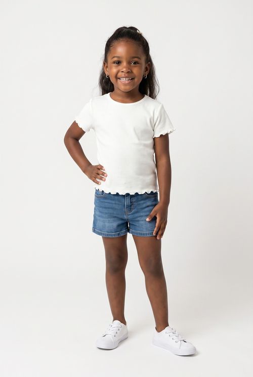 Blusa Infantil Menina Ribana Off White