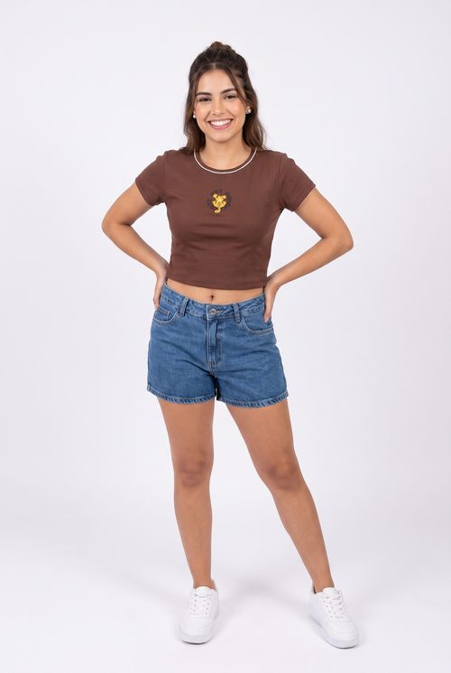 Blusa Feminina Marrom Garfield