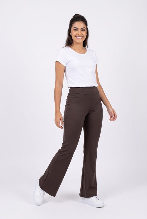 Calça Legging Feminina Bailarina Marrom Médio