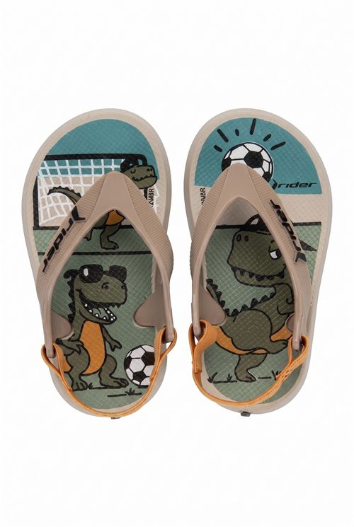 Chinelo Infantil Menino Casual Borracha Bege