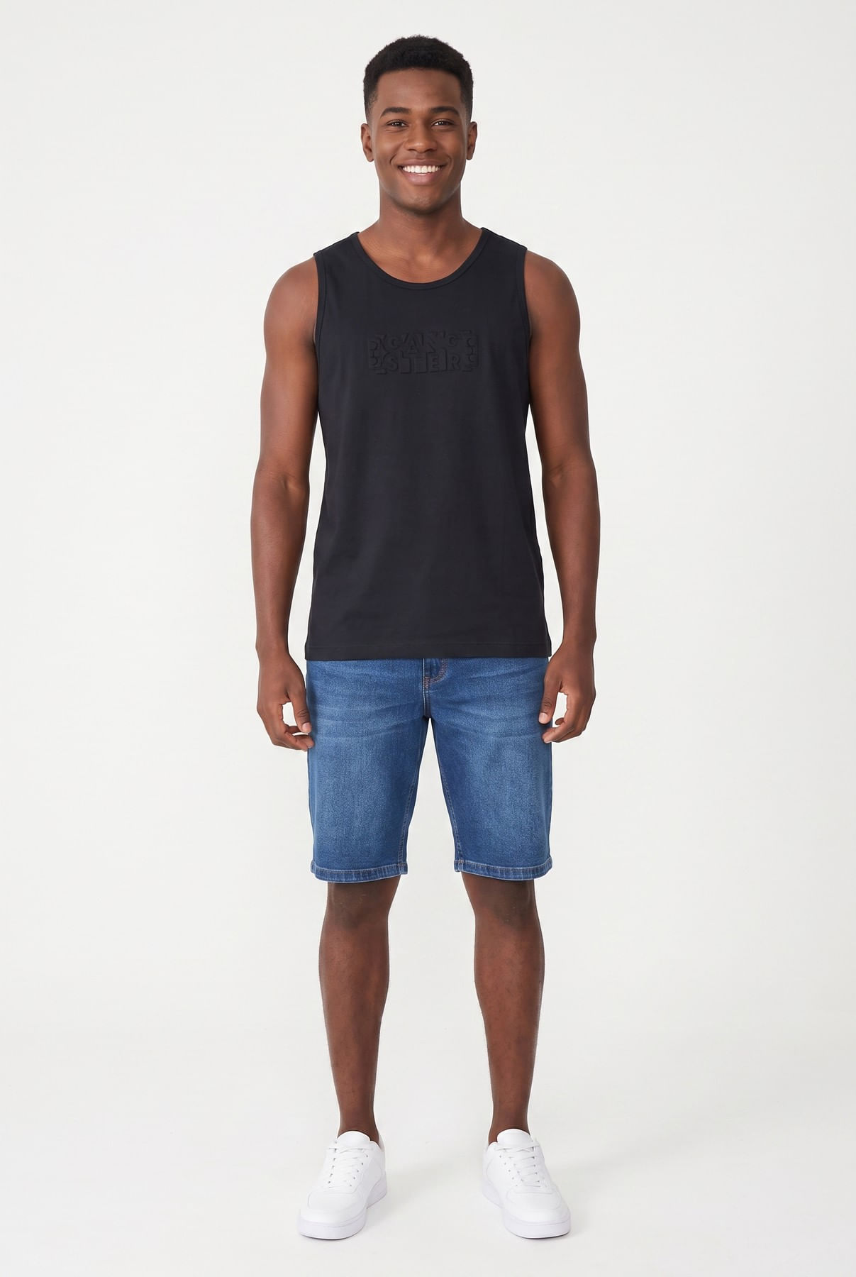 Regata Masculina Street Gangster Azul Escuro - imagem 1