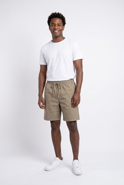 Bermuda Masculina Caedu Xadrez Bege Médio