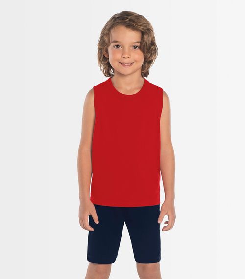 Regata Básica Infantil Masculina Rovi Kids Vermelho