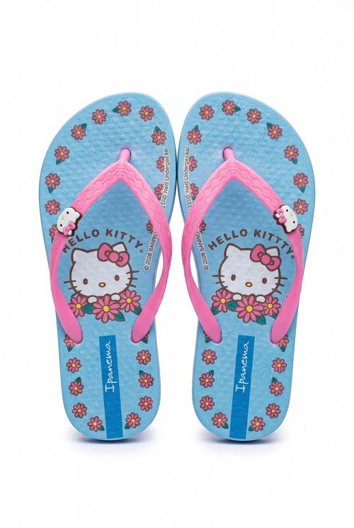 Chinelo hello kitty amore 27539 bz164 az azul