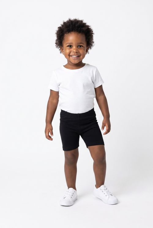 Shorts Ciclista Infantil Menina Cotton Premium Preto