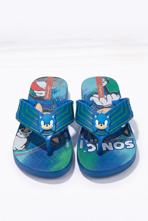 Chinelo Infantil Menino Azul Sonic