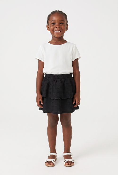 Blusa Infantil Menina Básica Branca